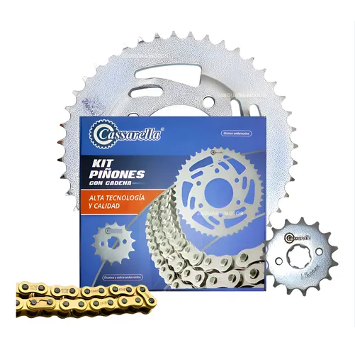 00149 KIT DE ARRASTRE AKT TTX 200 6 HUECOS 39-13 520 H - 120 DORADA CASSARELLA - Imagen 1