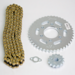 KIT DE ARRASTRE BENELLI TNT 150 6 HUECOS 43-14 428-132 DORADA CASSARELLA - Imagen 2