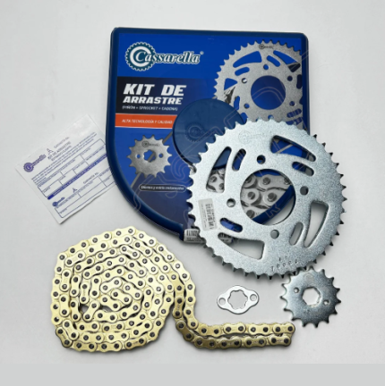 KIT ARRASTRE AKT EVO NE 125 4 HUECOS 428 - 124  41-15 DORADA CASSARELLA