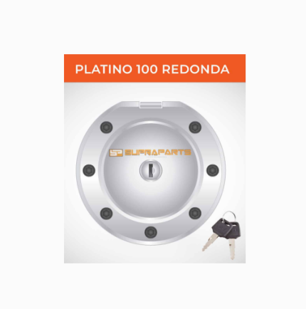 TAPA TANQUE GASOLINA PLATINO 100 REDONDA