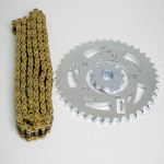 KIT  DE ARRASTRE GIXXER 250 5 HUECOS (PT40 - PD13C -520 - H -120C) DORADA CASSAA - Imagen 2