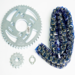 KIT DE ARRASTRE APACHE 200 (PT48C-PD15C-CA428-H-142-C) SPEED DORADA - Imagen 2