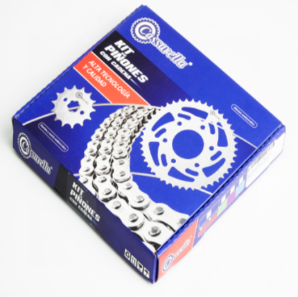 KIT DE ARRASTRE STRYKER 125 4 HUECOS (PT45C-PD13C-428-H-124-C) DORADA O'RING CAA