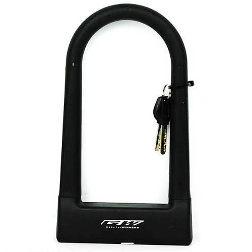 01463 CANDADO EN U CON PLASTICO-LLAVE TY3891 162*282MM NEGRO GW - Imagen 1