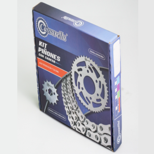 01839 KIT ARRASTRE YCZ 110 YCZ 110 4 HUECOS PASO 420 (PT42C-PD14C-420--120-C) DORADA A - Imagen 1