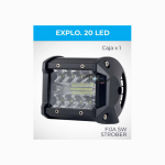 EXPLORADORA CUADRADA 19 LED 20 COB 12V-80V AC/DC 60W 1.2 A STROBER