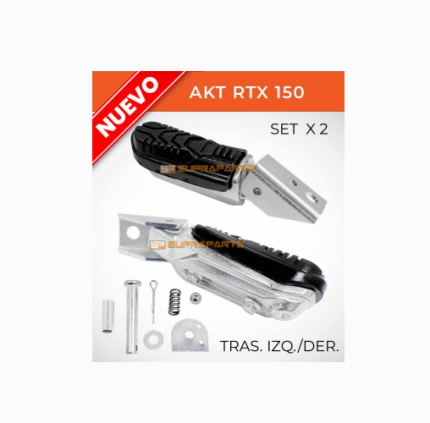 REPOSAPIE TRASERO  IZQUIERDO DERECHO AKT RTX 150 COMPLETO