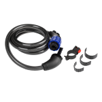 CANDADO DE CABLE ESPIRAL DE CLAVE 10X1500MM ACERO GW