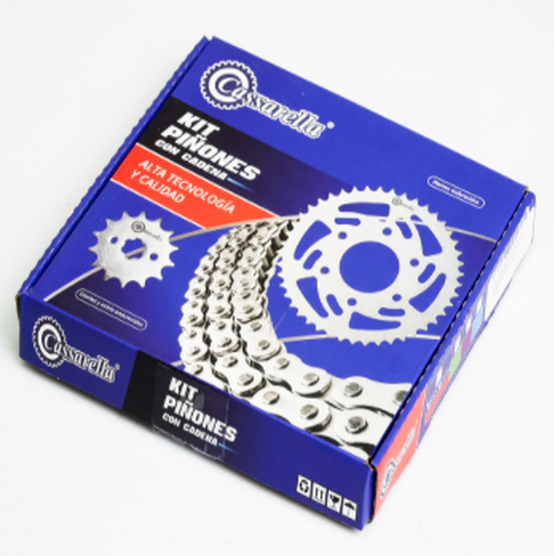 03564 KIT ARRASTRE RAIDER 125 4 HUECOS (PT46C-PD14C-428-H-132-C) DORADA CASSARELLA - Imagen 1