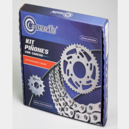 KIT ARRASTRE DR 150 6 HUECOS (PT50C-PD16C-428-H-132C) DORADA O´RING CASSARELLA