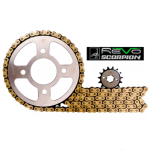 KIT ARRASTRE 16X48 (428H-132 DORADA) XRE 190-ABS/REVO SCORPION_KITX3