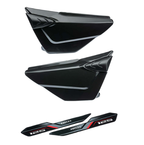 04984 TAPAS LATERALES PARA AKT NKD MATE NEGRA - Imagen 1