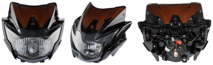 FAROLA CON CARENAJE PARA TVS APACHE180 GX MOTOR - Imagen 1