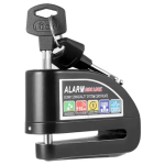 CANDADO NEGRO PARA DISCO CON ALARMA