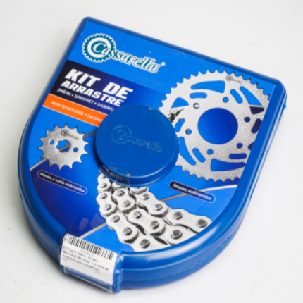 KIT ARRASTRE C FZ 16 6 H PT 40 X 14 CAD 428 X 132 NIQUELADA CASSARELLA