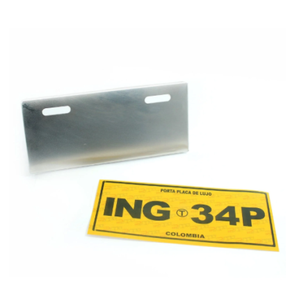 PORTA PLACA ALUMINIO