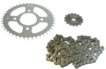 KIT ARRASTRE 15X43 428HX132 DORADA PULSAR 135 DISCOVER 125 150