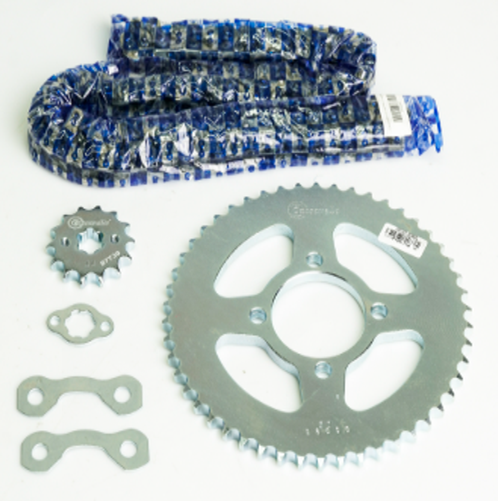 07071-A KIT DE ARRASTRE XTZ 125 4 HUECOS (PT50C-PD14C-428-H-124-C) NIQUELADA CASSARELLA - Imagen 2