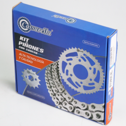 KIT DE ARRASTRE FUERZA  PULSAR 200 NS 6 HUECOS CADENA DORADA 520H-120 CASSARELLA