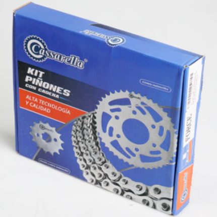 KIT DE ARRASTRE PULSAR 180 UG FUERZA 4 HUECOS CADENA DORADA 520H-110 CASSARELLA