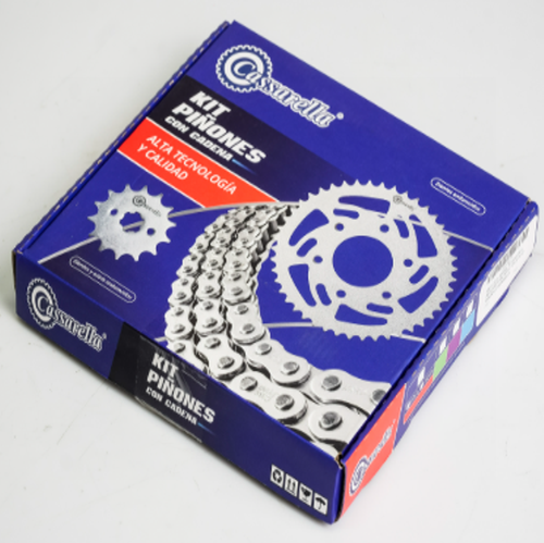 07076 KIT DE ARRASTRE PULSAR 135 LS 4 HUECOS (PT43C-PD15C-428-H-132-C) DORADA CASSAREA - Imagen 1