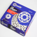 KIT DE ARRASTRE FZ 16 6 HUECOS CADENA NIQUELADA 428H-132 CASSARELLA