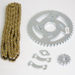 KIT DE ARRASTRE BOXER 100 PLATINO FORCE 4 HUECOS PT47C PD12C 428 H 132 C NIQUELA - Imagen 2