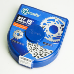 KIT DE ARRASTRE APACHE 180 4 HUECOS PT46C PD14C 428H 132 C  NIQUELADA CASSARELLA