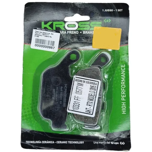 07495 PASTILLA 10331 RTX150 TRA CR5 TRA CRYPTON R VIVA R 115 CBR 250 ABS TRAS YCZ KRO - Imagen 1