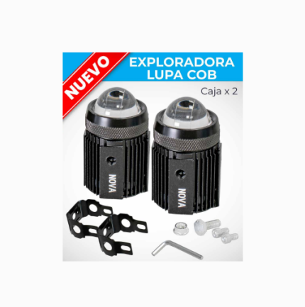 EXPLORADORA LED LUPA COB DC SW / AMARILLO 12-80V 20W PARES