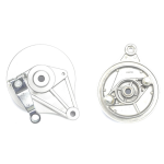 PORTA BANDA TRASERO COMPLETO AK 110S GX MOTOR