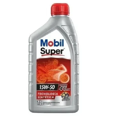 07942 ACEITE MOBIL SUPER 4T 15 W 50 SEMISINTETICO ROJO - Imagen 1