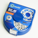 KIT  DE ARRASTRE GN 125 4 HUECOS (PT42C-PD14C-428-H-124-C) NIQUELADACASSARELLA