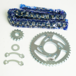 KIT  DE ARRASTRE GN 125 4 HUECOS (PT42C-PD14C-428-H-124-C) NIQUELADACASSARELLA - Imagen 2