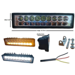 EXPLORADORA RECTANGULAR  2 LINEAS BLANCAS Y NARANJA LED 20 1800 LM