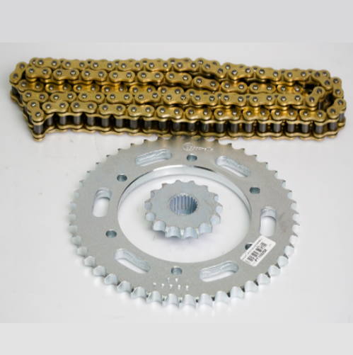 08680-A KIT ARRASTRE FZ 250 6 HUECOS (PT46C-PD15C-428-H-136-C) CASSARELLA DORADA - Imagen 2