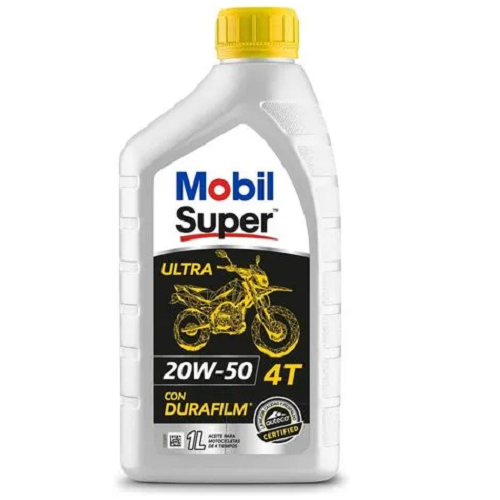 08941 ACEITE MOBIL AMARILLO SUPER ULTRA 4T 20W50 1/4 SL AUTECO - Imagen 1