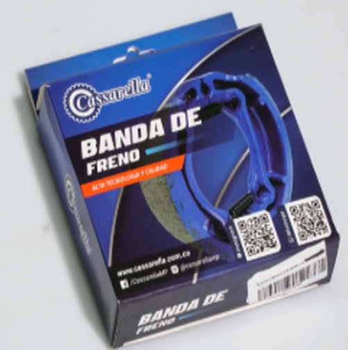 09092 BANDA FRENO DELANTERA ECO DELUXE CB 110 DEL CD 100 SPLENDOR CR - Imagen 1