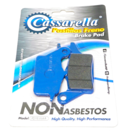 PASTILLA FRENO CASSARELLA DELANTERAS: VIVA R/ SZ160 RR/ WAVE110