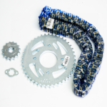 KIT  DE ARRASTRE GIXXER 150 SPEED 4 HUECOS PT 45C PD 15C 428 132 DORADA CASSAREL - Imagen 2