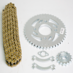 KIT  DE ARRASTRE PULSAR NS 160 MOD 2020 4 HUECOS PT 45C PD 15C 428 138 DORADA CA - Imagen 2