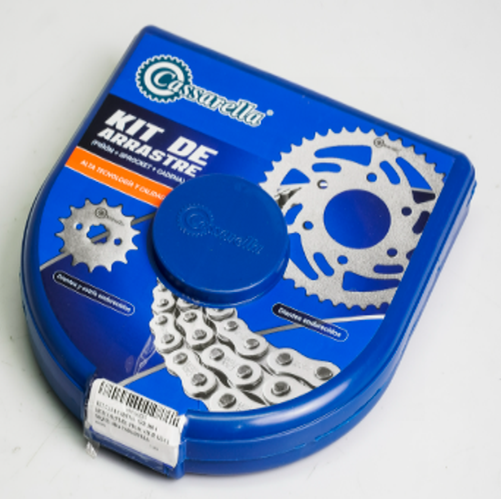 09122 KIT  DE ARRASTRE SZR 160 6 HUECOS PT 42C PD 14C 428 132 NIQUELADA CASARELLA - Imagen 1