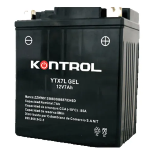09727 BATERIA KONTROL GEL AKT TTR 125 B150 180 200 YTX7L - Imagen 1