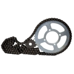 KIT ARRASTRE YBR 125 14 X 45 (428 X 124 NEGRO) REVO