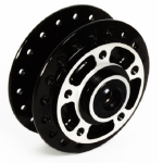CAMPANA MANZANA DELANTERA MOTO AKT 125 LS NEGRA C/BALINERA GX MOTOR