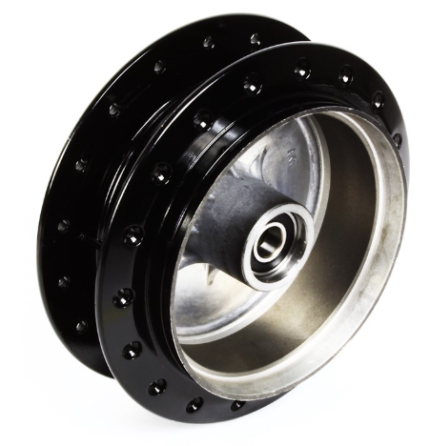 CAMPANA MANZANA TRASERA MOTO AKT 125 LS NEGRA C/BALINERA GX MOTOR