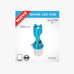 BOMBILLO LED PLUS AZUL  COB BA20D 8W/9W 12V AC/DC LUZ DIA