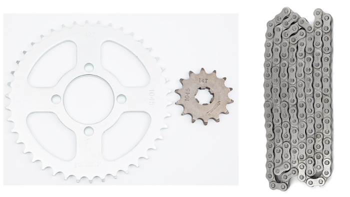 KIT ARRASTRE BOXER CT 100 428H/42T/14T/120L EVERESTT - Imagen 1