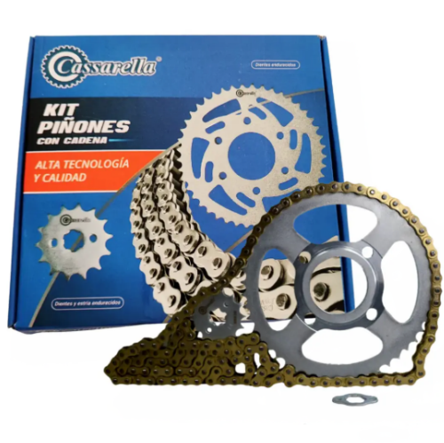11336 KIT DE ARRASTRE AKT TT 125 150T SPEED 4 HUECOS (PT42C-PD16C-428-H-132-C) DORADAA - Imagen 1