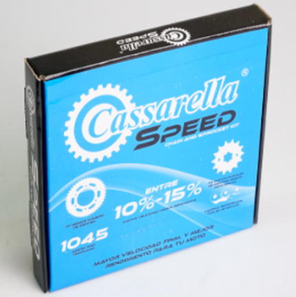 KIT DE ARRASTRE AKT TTR 180 4 HUECOS (PT45CPD16C-428-H-132-C) DORADA SPEED CASSA